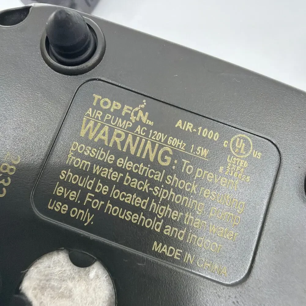 Top Fin AIR-1000 Aquarium Air Pump Tested Working